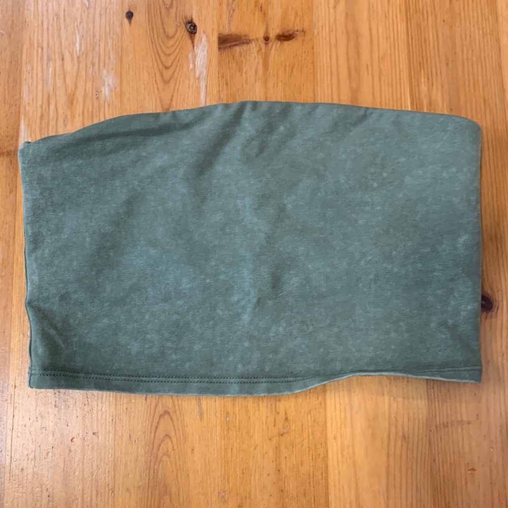 Washed Green Aerie Bandeau Top